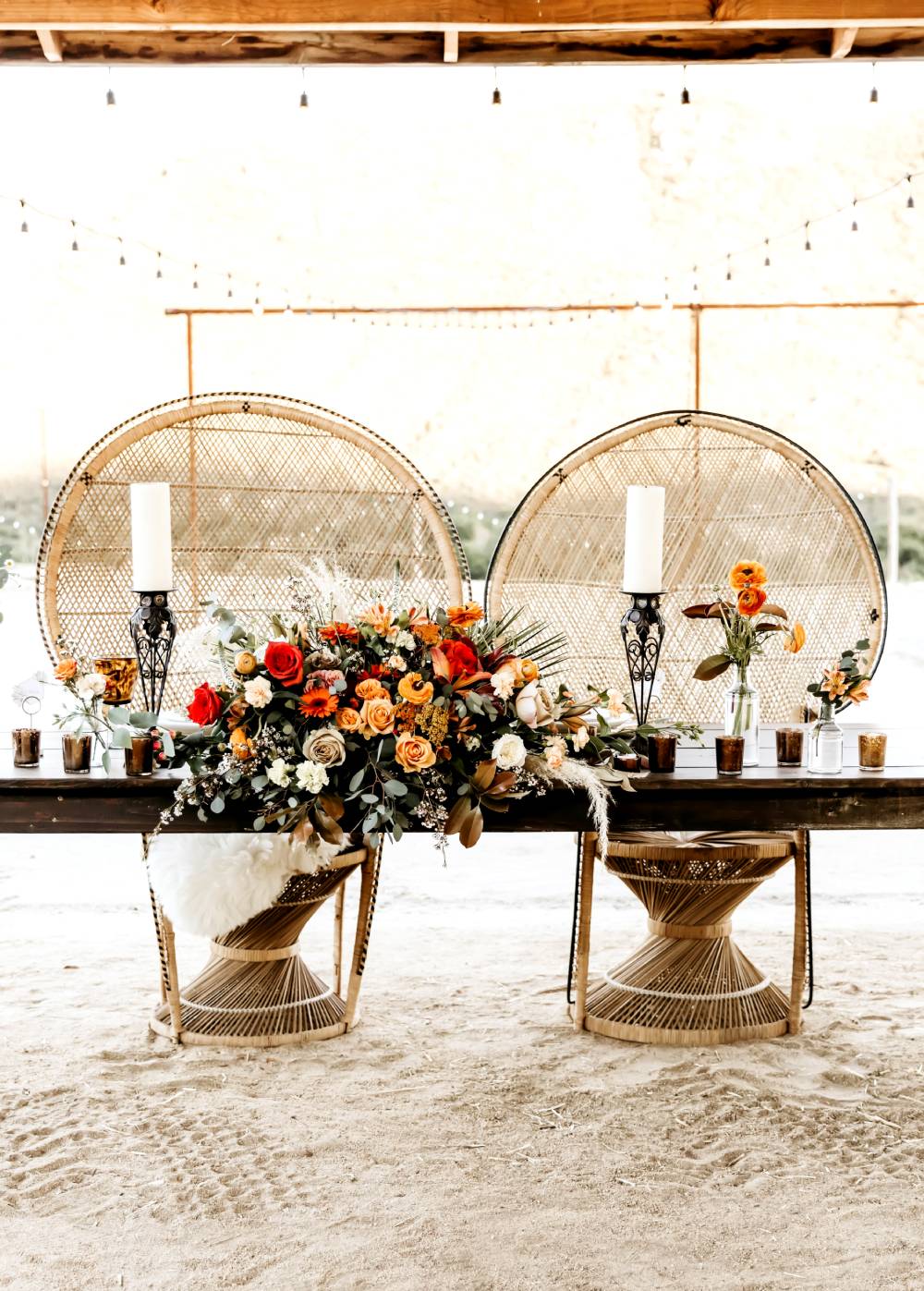 Sweetheart Table at Manzanita Hollow, elegant country wedding venue in San Diego County