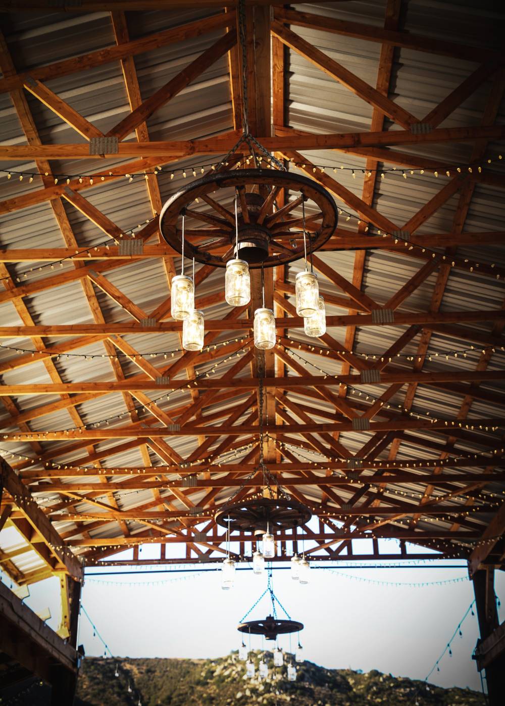 Wagon Wheel Chandeliers